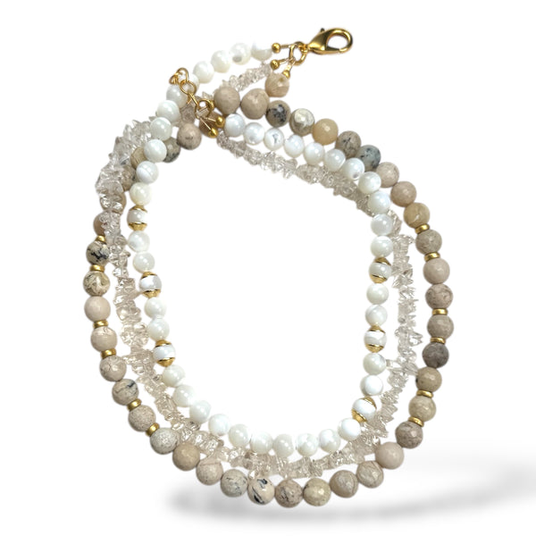 Semi Triple Strand Necklace
