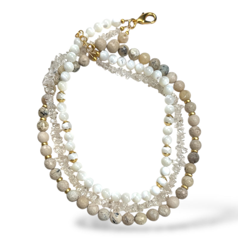 Semi Triple Strand Necklace