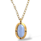 Garnet and Blue Lace Agate Enhancer