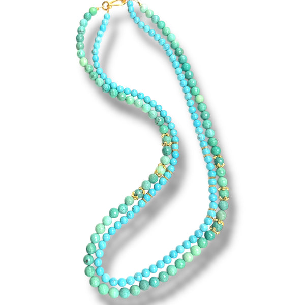 36” Double Beach Bead Necklace