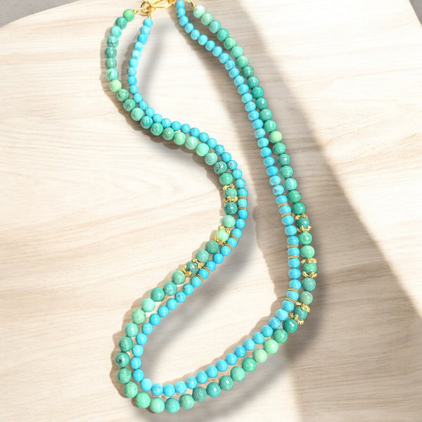 36” Double Beach Bead Necklace