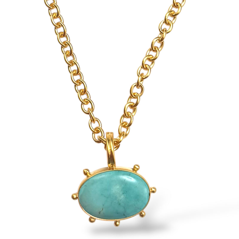 Turquoise Pinwheel Necklace
