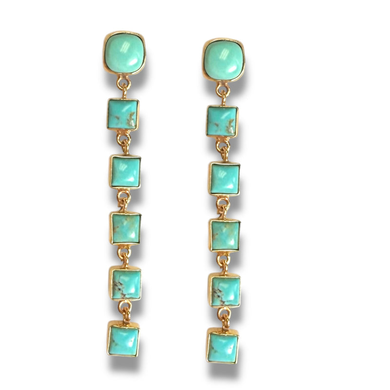 Linear Turquoise Earrings