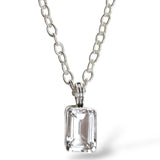 Sterling Emerald Cut Necklace