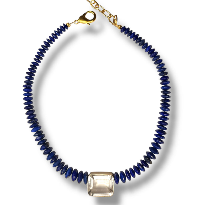 Lapis Lazuli Quartz Centerpiece Necklace