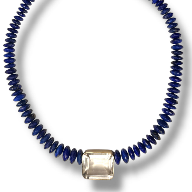 Lapis Lazuli Quartz Centerpiece Necklace