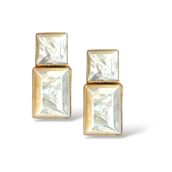Pearl Block Earring