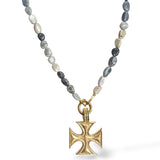 Opal Cross Necklace