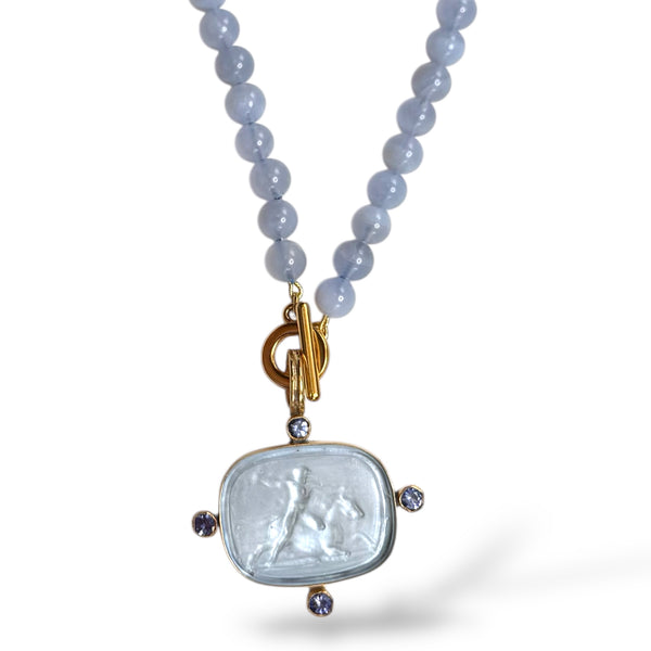 Periwinkle Mithra Intaglio Necklace
