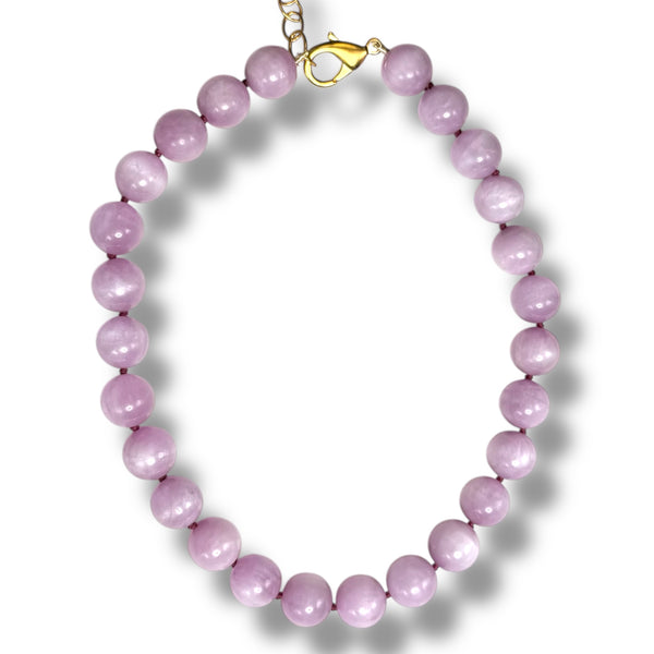 Large Ball Kunzite Necklace