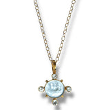 Cupid Dolphin Topaz Intaglio Necklace