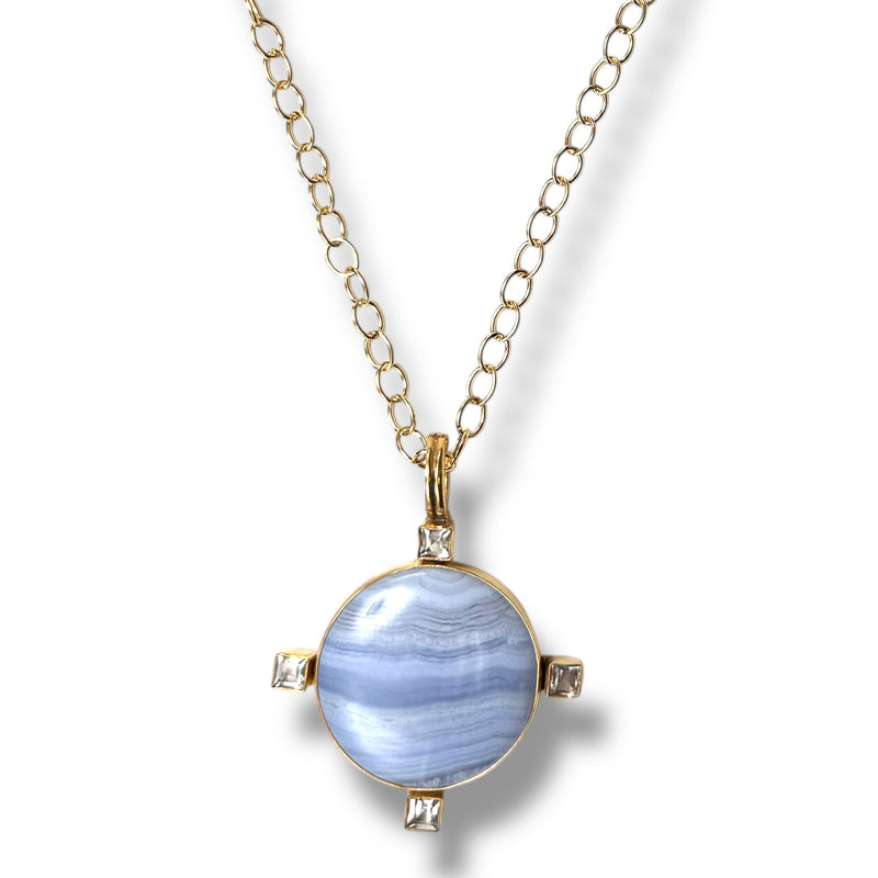Blue Lace Agate Necklace