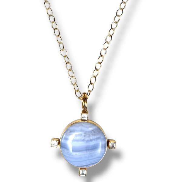 Blue Lace Agate Necklace