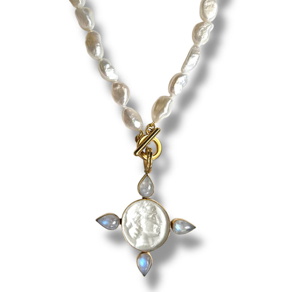 Apollo Moonstone Teardrop Necklace