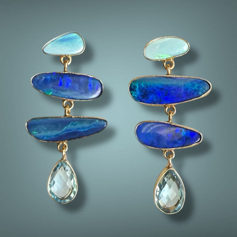 Opal Linear Earring