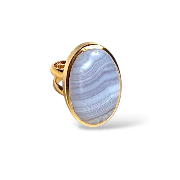 Blue Lace Agate Ring