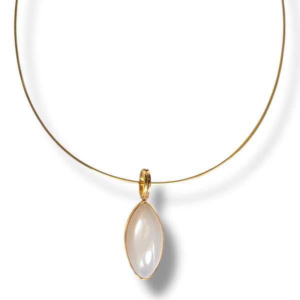 Moonstone Cabochon Necklace