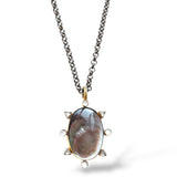 Gray Star Necklace, 36”