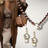 Chocolate Pearl Choker Necklace