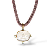 Peony Pink Mithra Intaglio Necklace