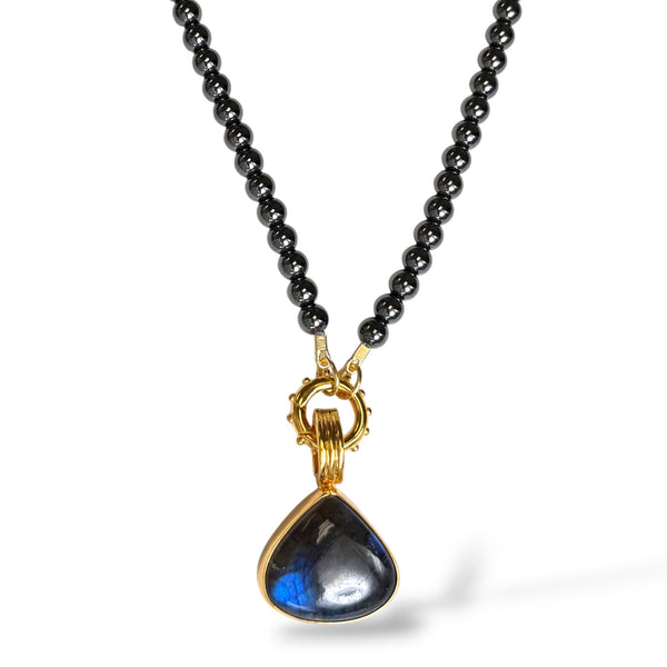 Labradorite Hematite Necklace