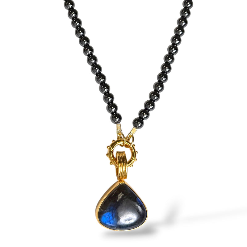 Labradorite Hematite Necklace