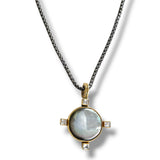 Gray Pearl Topaz Necklace, 2 options