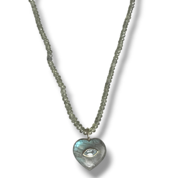 Labradorite Aquamarine Necklace