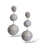 Pave Topaz Ball Drop Ear