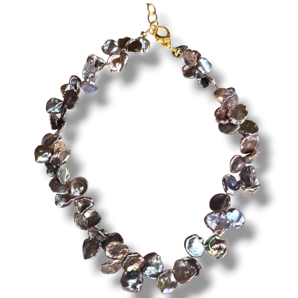 Petal Peacock Pearl Necklace