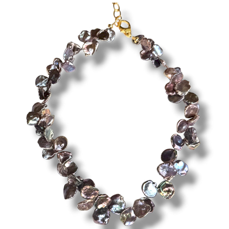 Petal Peacock Pearl Necklace
