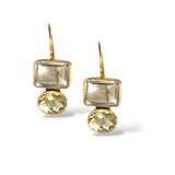 Double Lemon and Quartz Midi Earring
