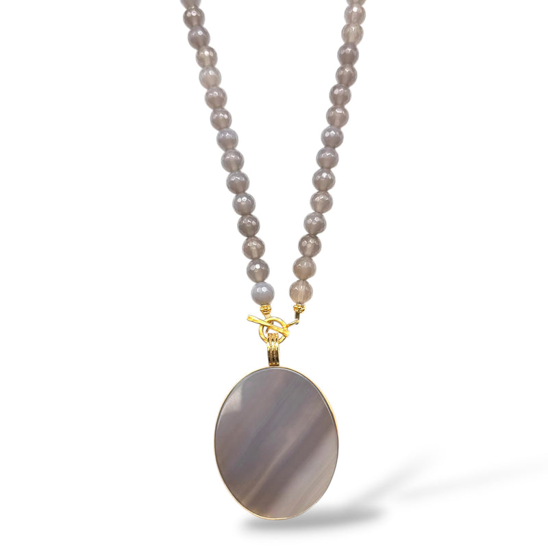 Jumbo Agate Enhancer, Necklace