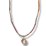 Petite Pinwheel Gemstax Necklace
