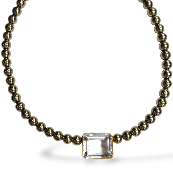 Pyrite Centerpiece Choker Necklace