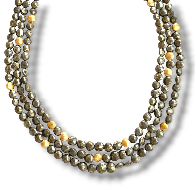 Pyrite Triple Necklace
