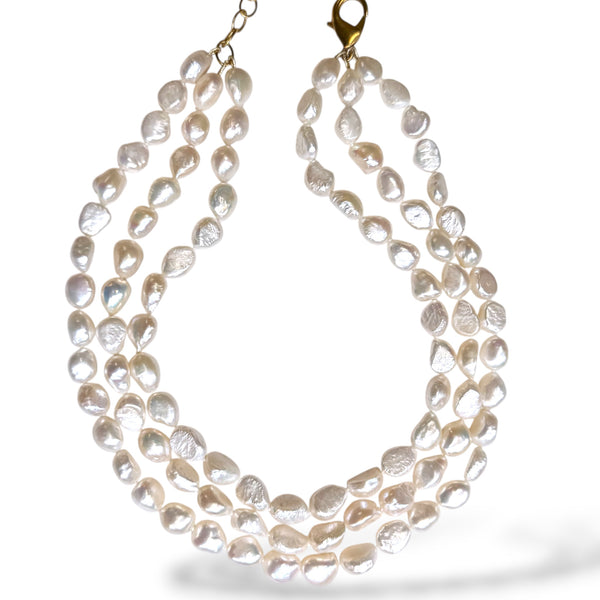 Triple Pearl Necklace