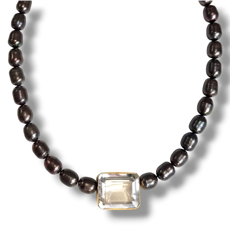 Chocolate Pearl Choker Necklace