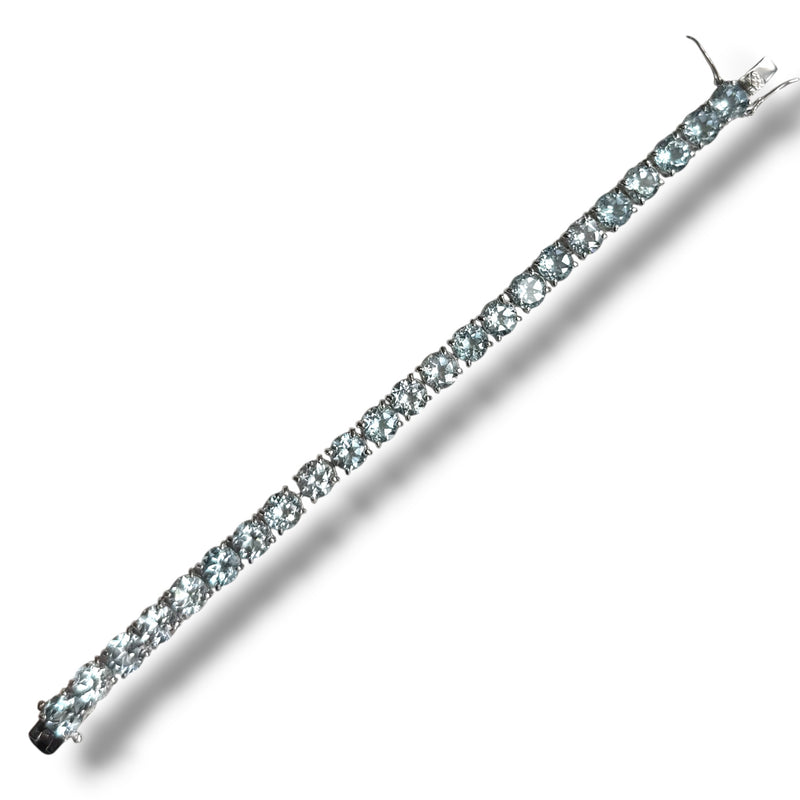 Brazilian Blue Topaz Tennis bracelet