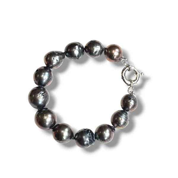 Peacock Pearl Bracelet, Sterling silver