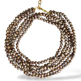 Chocolate Pearl Multi Necklace, 36”
