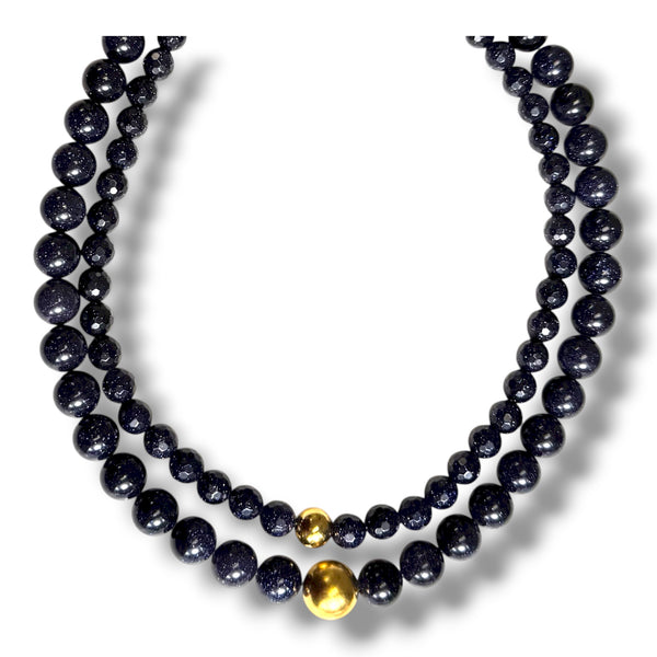 Blue Sunstone Bead Strands, 2 sizes