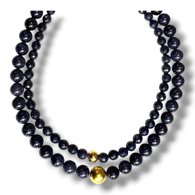 Blue Sunstone Bead Strands, 2 sizes