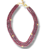 Faceted Ruby Multi Necklace