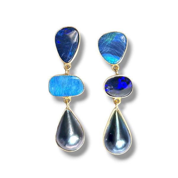 Opal Freeform Earring