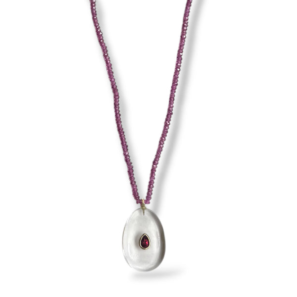 Garnet Gem in Gem Necklace