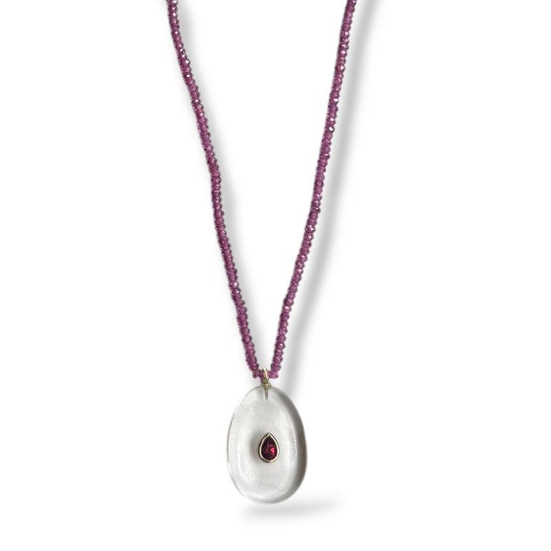 Garnet Gem in Gem Necklace