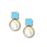 Clover Howlite Earring
