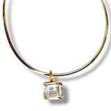 E/W Emerald Cut Collar Necklace