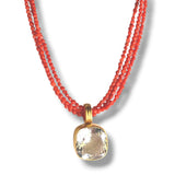 Mediterranean Coral and Quartz Necklace